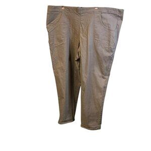 Women's Just My Size Elastic Waist Brown Pants - 4X